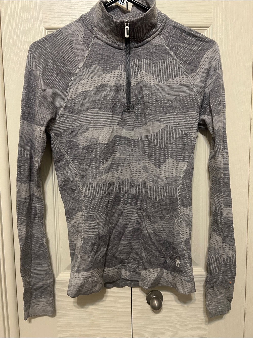 Smartwool Merino 250 Gray Half-Zip Sweater - Heathered Camo